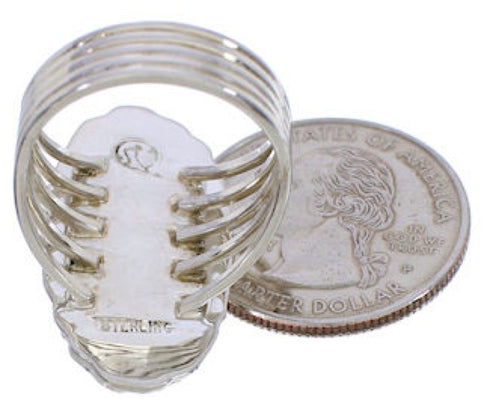 Sterling Silver Jewelry Turquoise Ring Size 8-1/2 UX34540